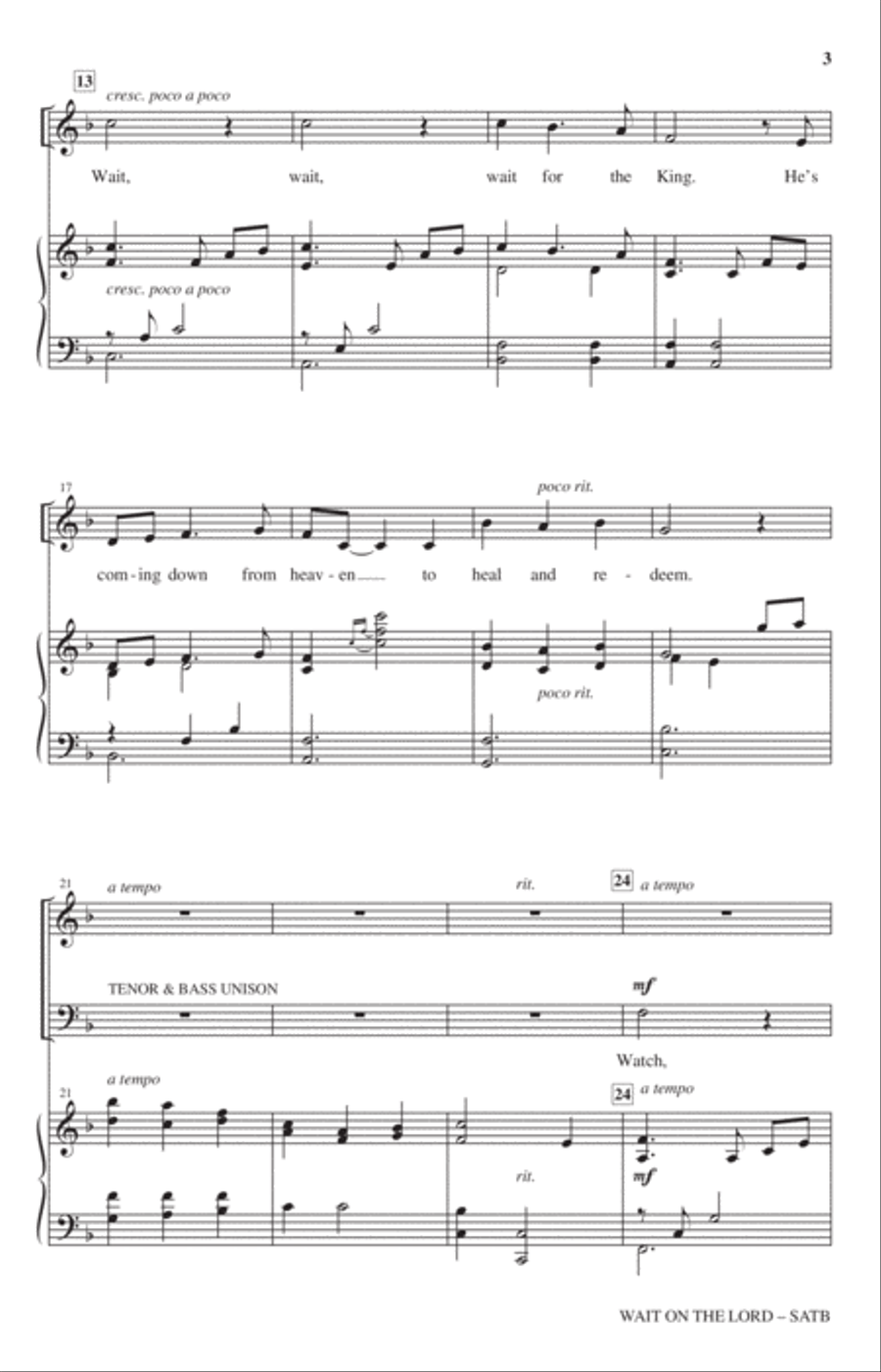 Wait On The Lord 4-Part scores gallery preview page 2
