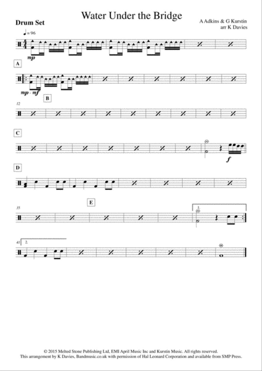 Water Under The Bridge Small Ensemble scores gallery preview page 5