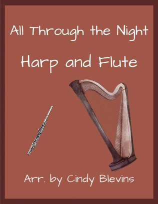 Book cover for All Through the Night, for Harp and Flute