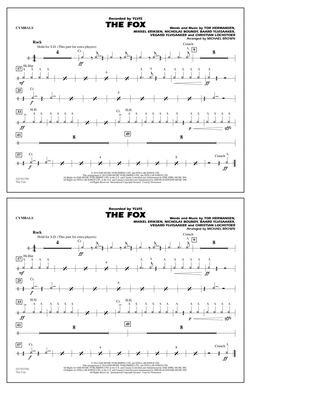 The Fox (What Does The Fox Say?) (arr. Michael Brown) - Cymbals