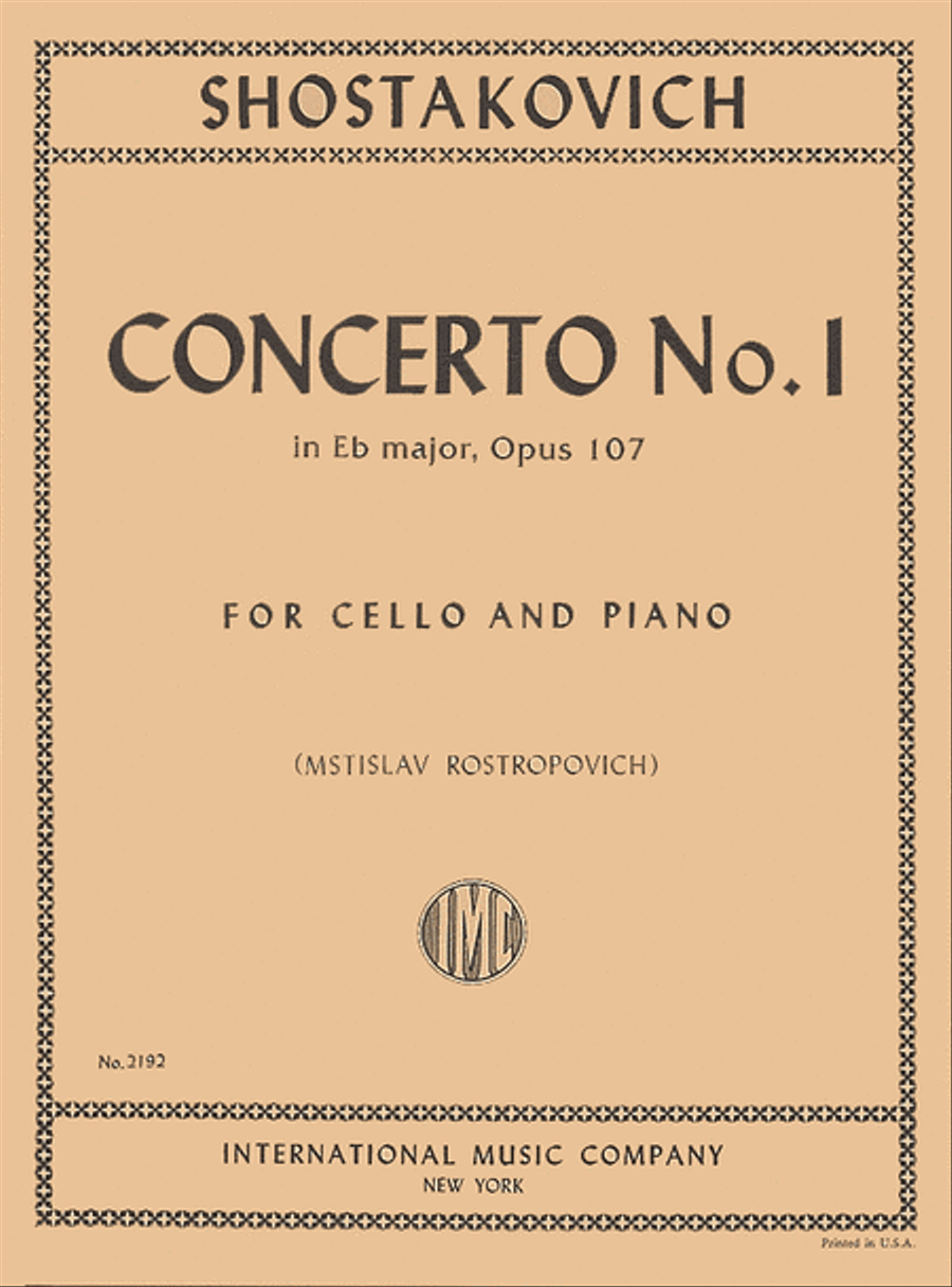 Book cover for Concerto No. 1, Op. 107