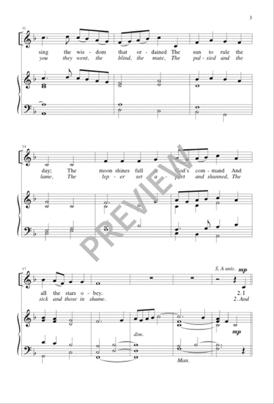I Sing the Mighty Power of God / Your Hands, O Lord, in Days of Old 2-Part scores gallery preview page 3