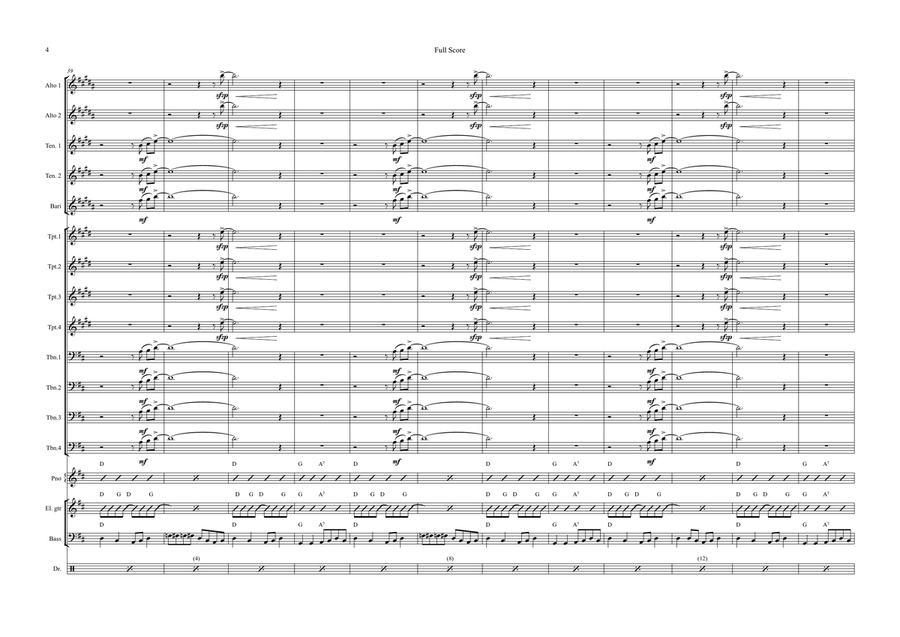 Burning Love Jazz Ensemble scores gallery preview page 4