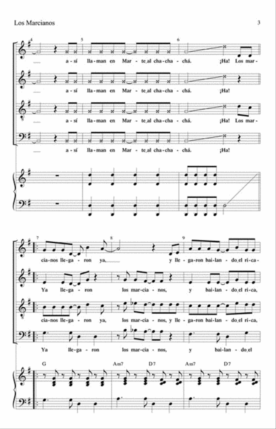 Los Marcianos Los Marcianos 4-Part scores gallery preview page 3