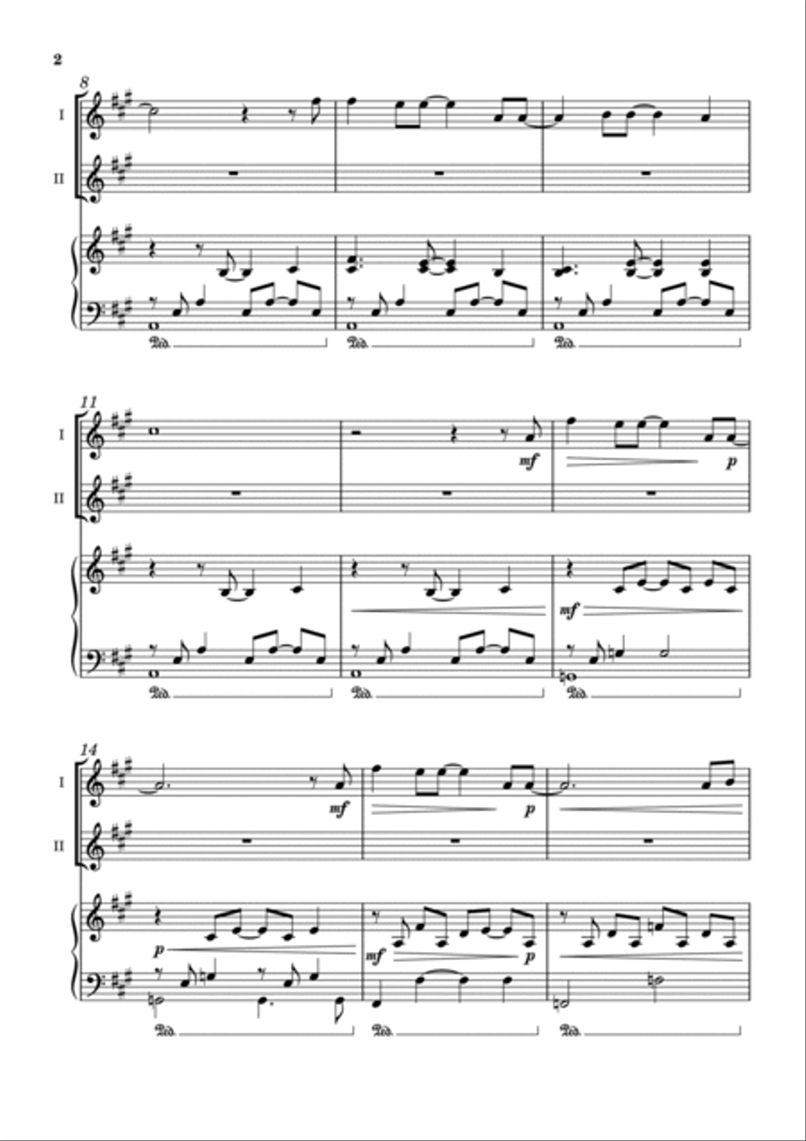 Through the Clouds Flute Solo scores gallery preview page 2