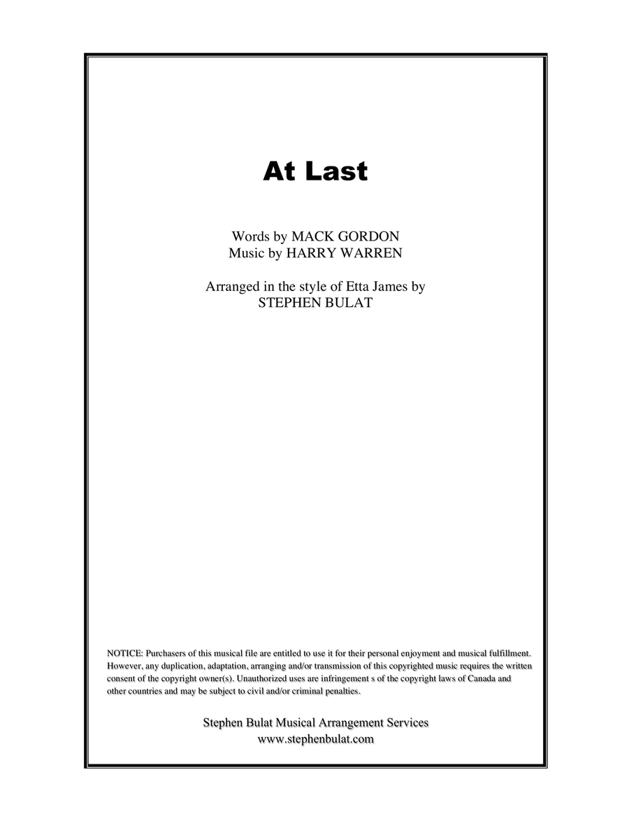 At Last Small Ensemble scores gallery preview page 1