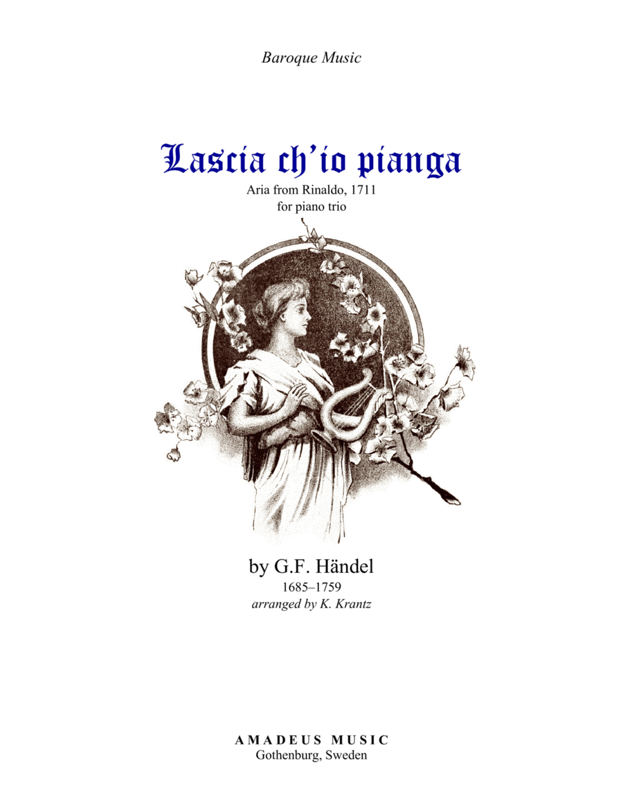 Aria - Lascia ch'io pianga for piano trio Piano Trio scores gallery preview page 1