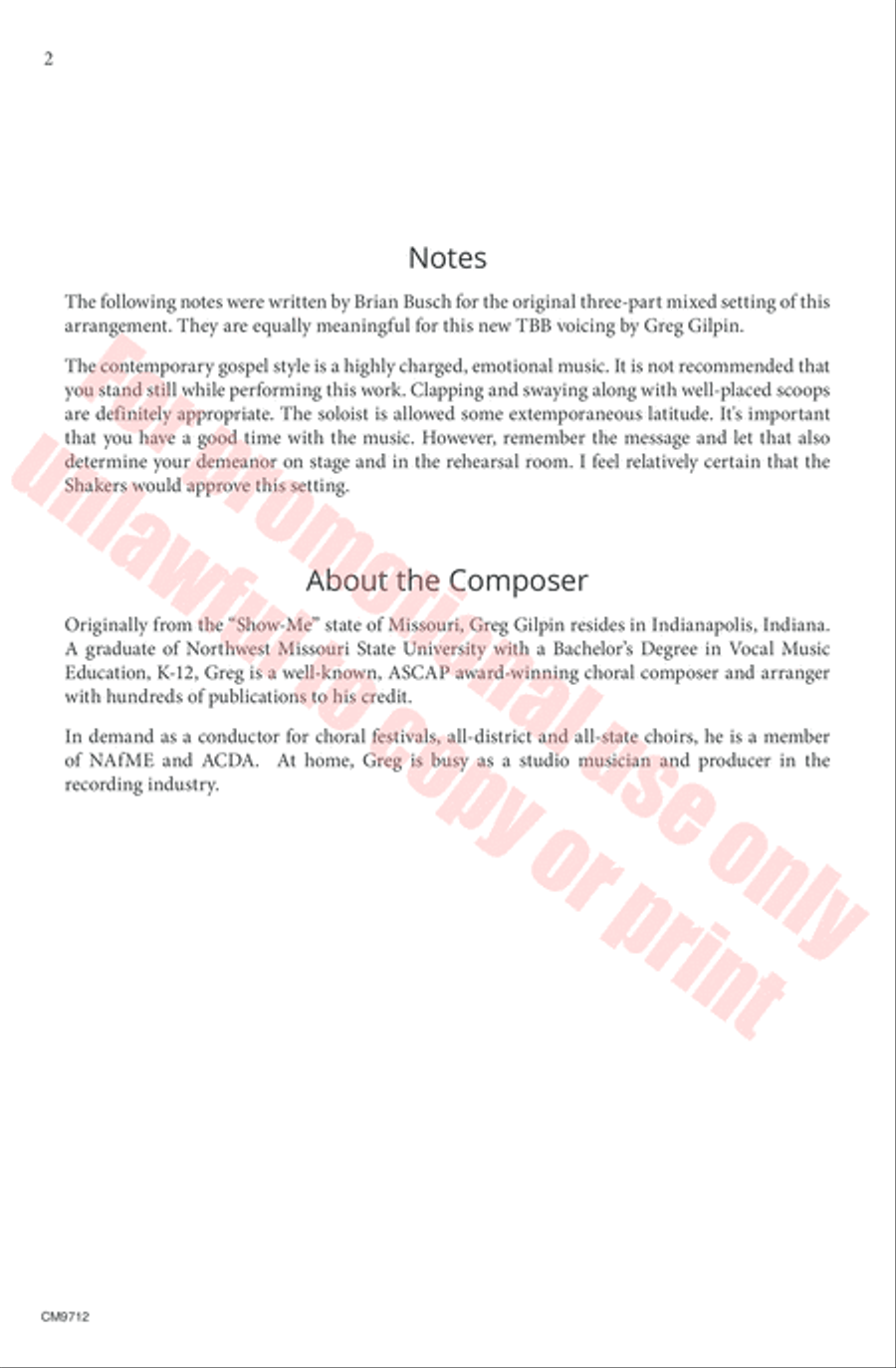 How Can I Keep From Singing? TTB scores gallery preview page 3
