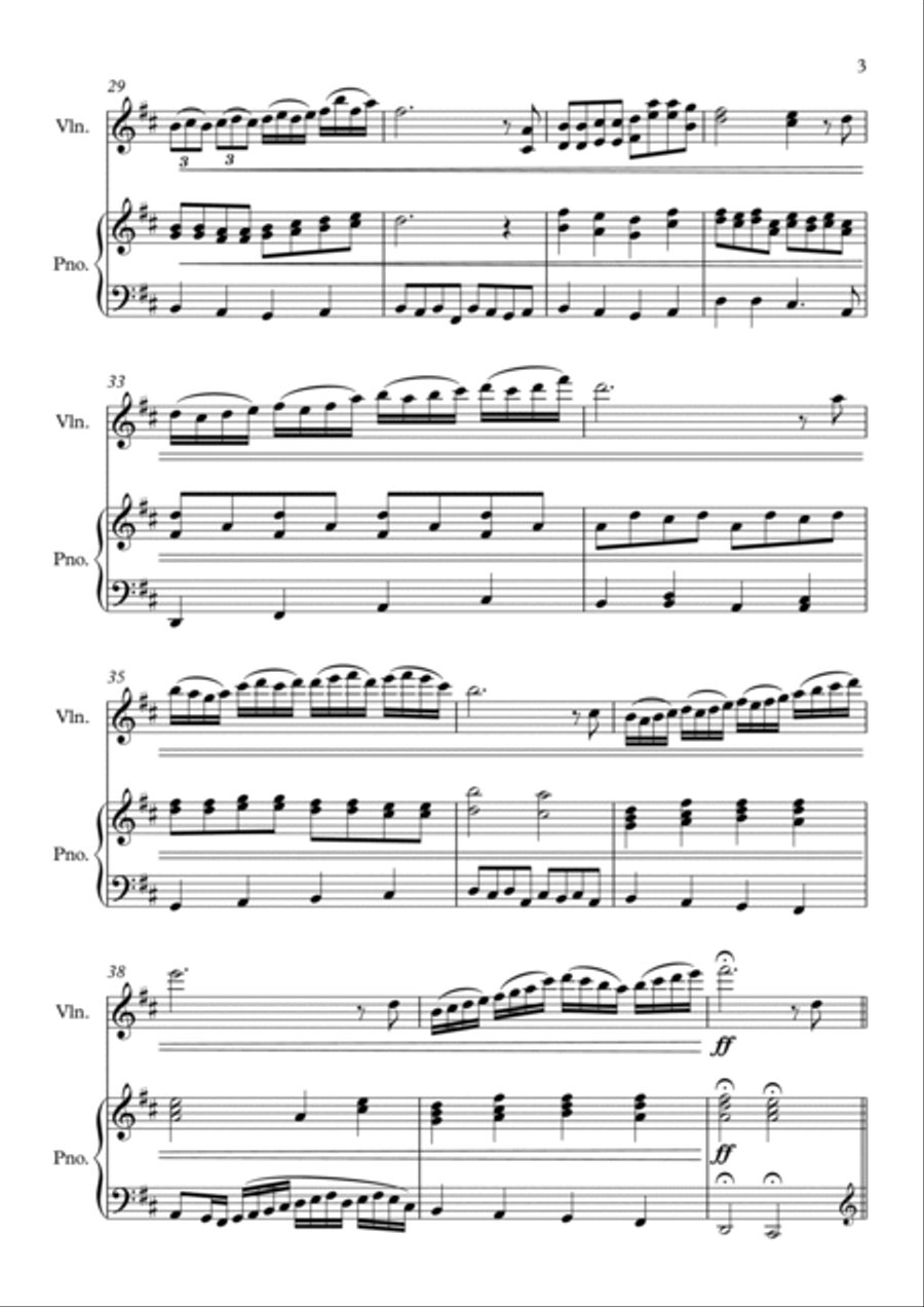 Wedding Theme - Short Pieces for Violin and Piano Violin scores gallery preview page 3