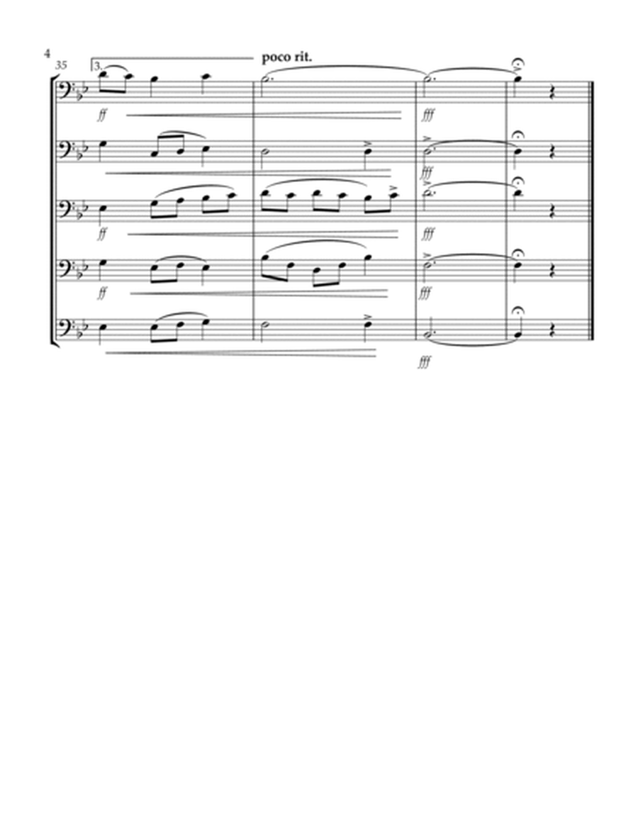 Thaxted (hymn tune based on excerpt from "Jupiter" from The Planets) (Bb) (Euphonium Quintet) (Bass image number null