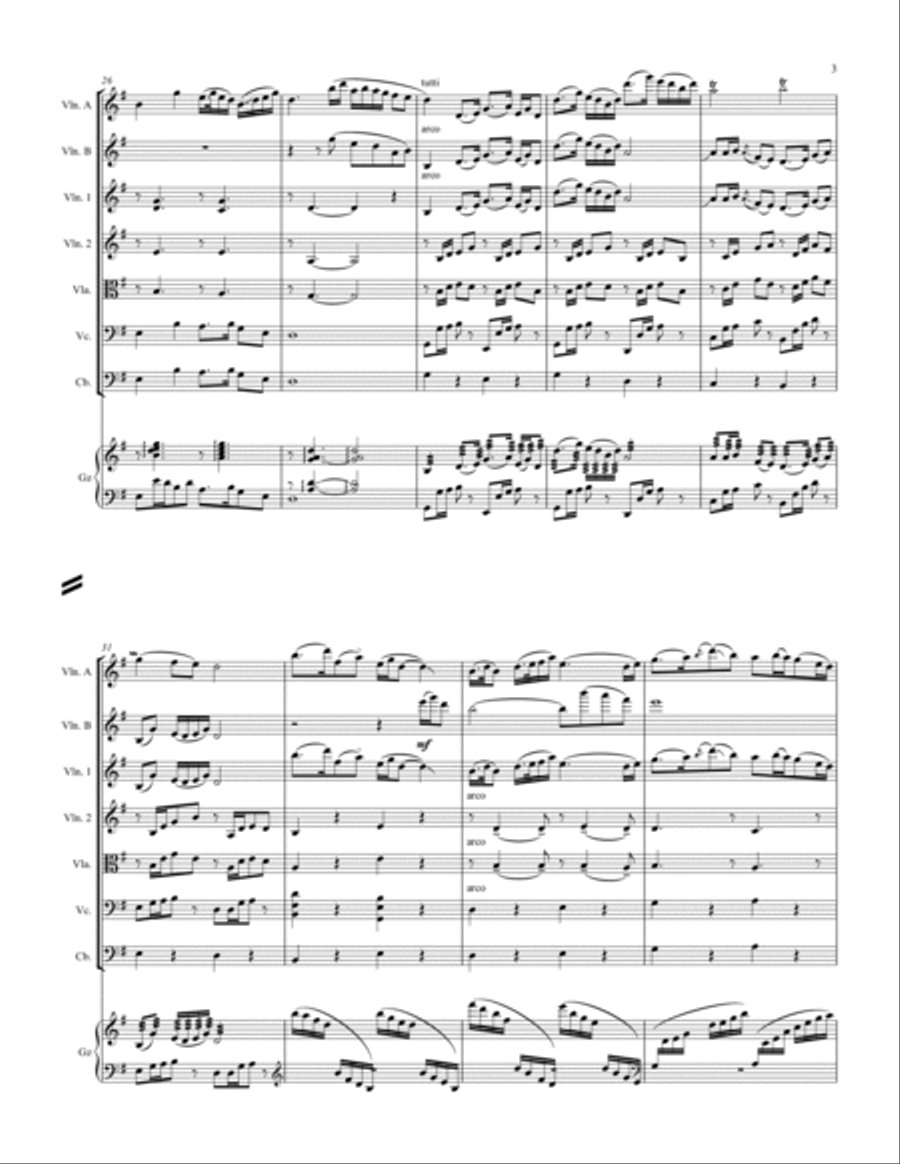 Butterfly Lovers Concerto String Orchestra scores gallery preview page 3