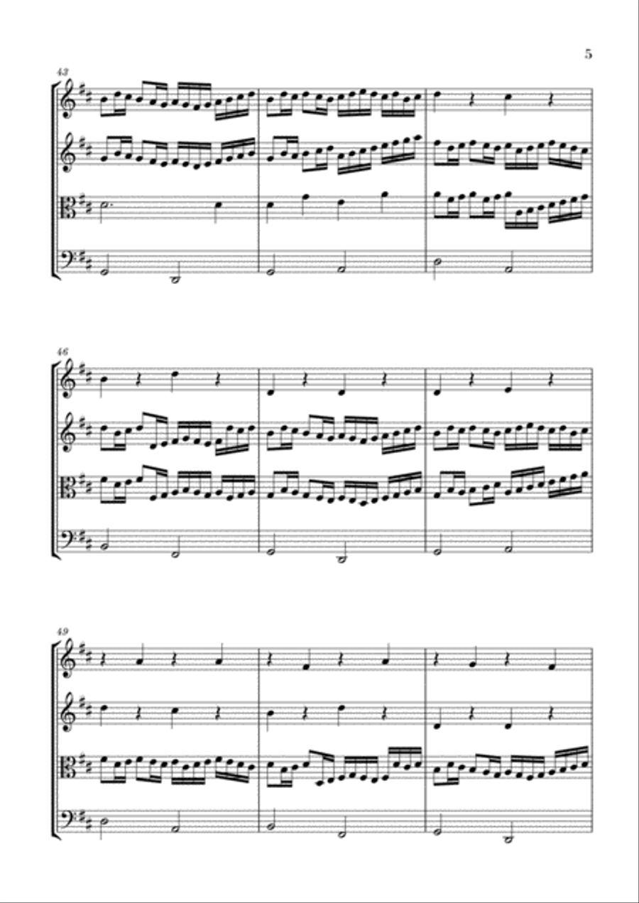 Canon in D for String Quartet (Best version) String Quartet scores gallery preview page 5