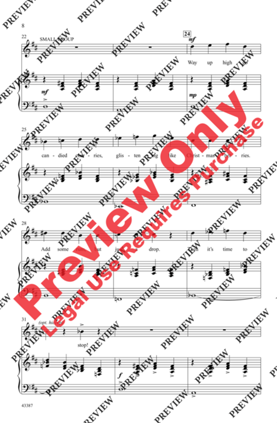 Fruitcake 4-Part scores gallery preview page 7