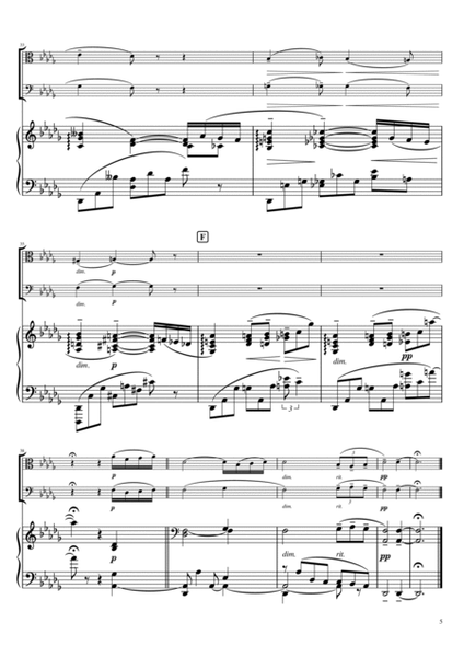 "Variation 18 from Rhapsody on a Theme of Paganini" Piano trio / Viola ＆Cello