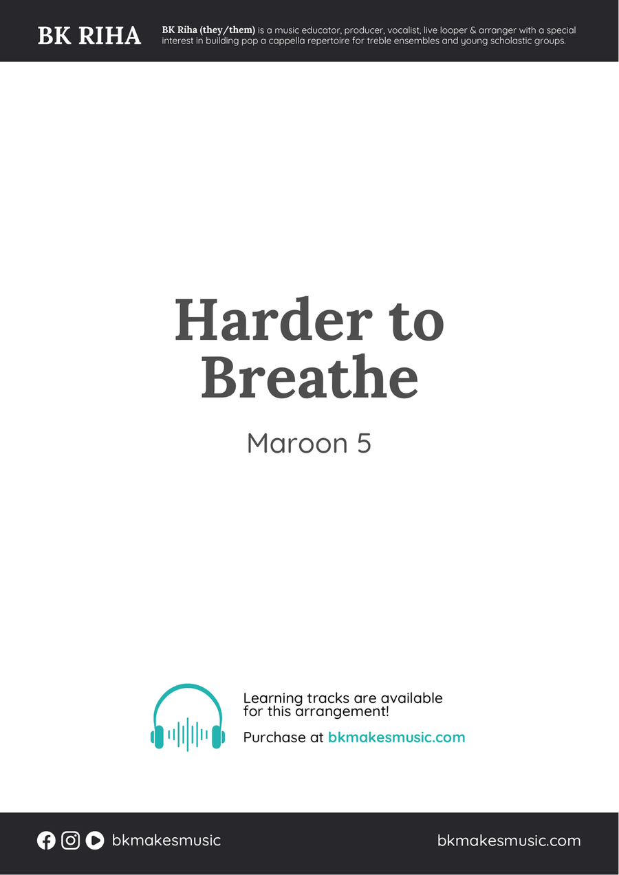 Harder To Breathe 3-Part scores gallery preview page 1