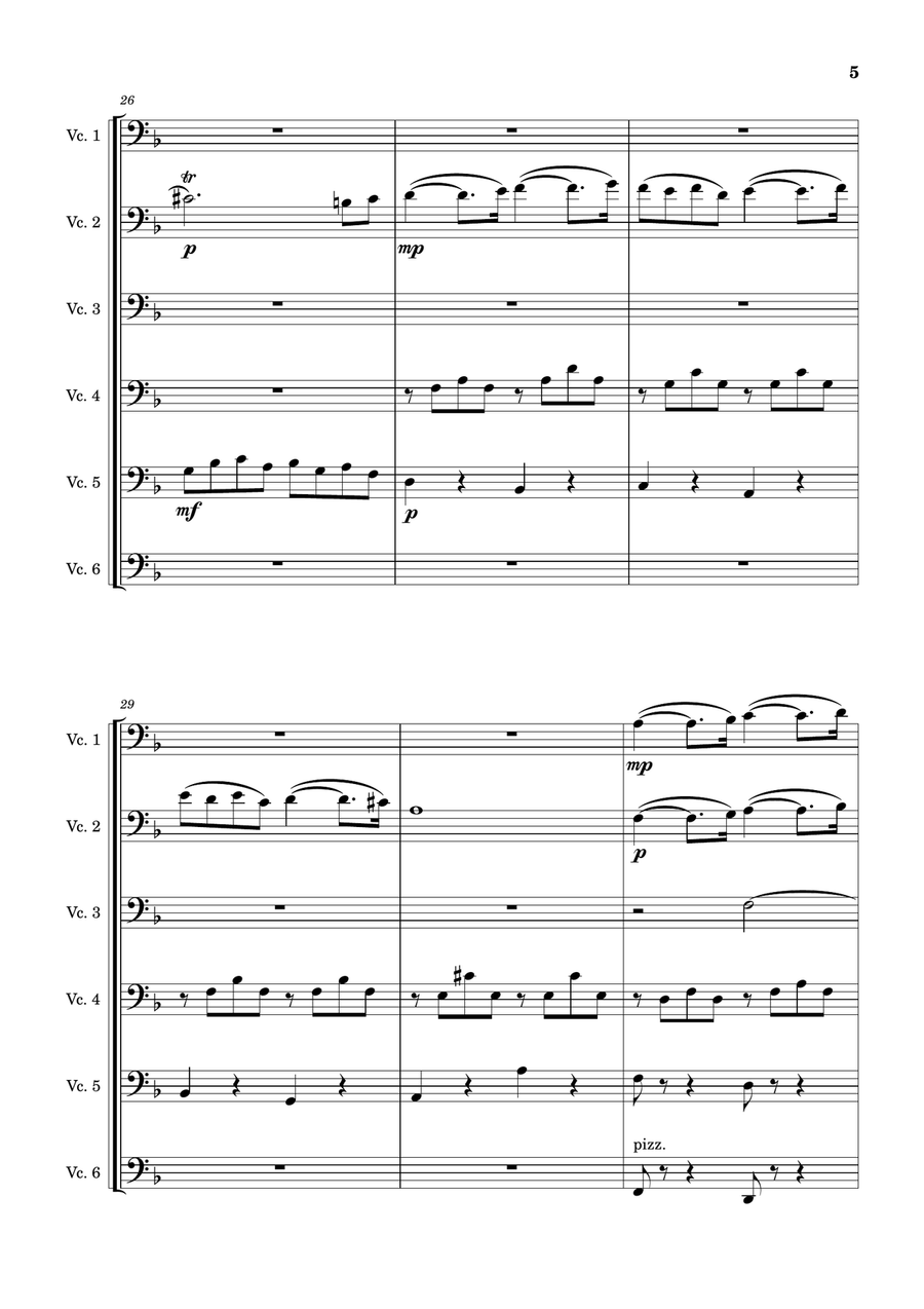 Pavane Pavane Cello scores gallery preview page 5
