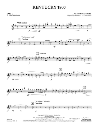 Kentucky 1800 - Pt.2 - Eb Alto Saxophone