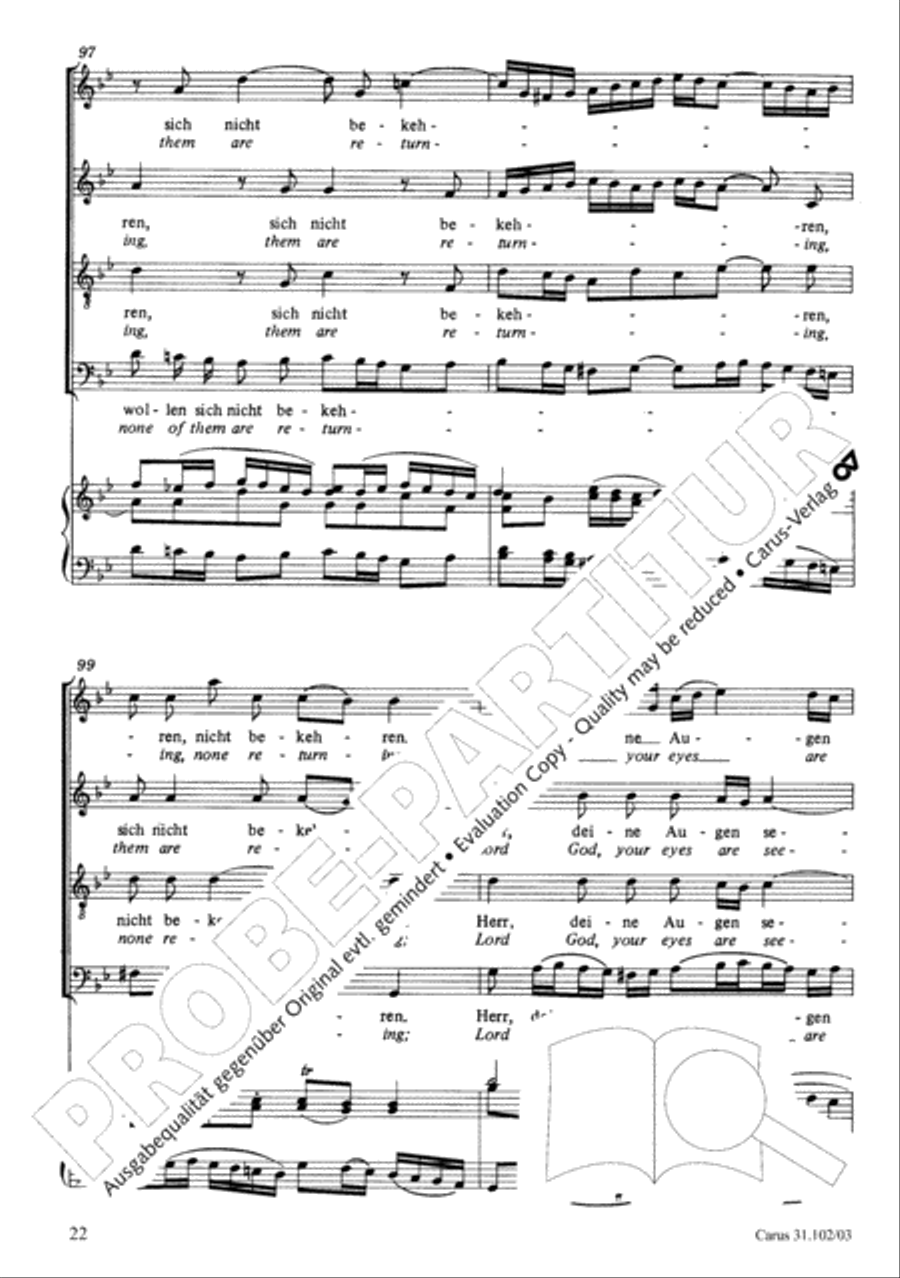 Lord God, your eyes are seeing truth in trusting (Herr, deine Augen sehen nach dem Glauben) ATB scores gallery preview page 23