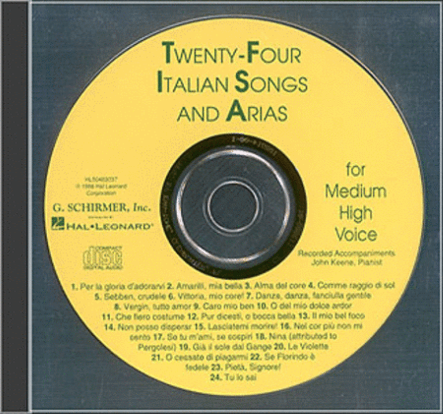 24 Italian Songs & Arias - Medium High Voice (Accompaniment CD) High Voice scores gallery preview page 1