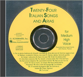 Book cover for 24 Italian Songs & Arias - Medium High Voice (Accompaniment CD)