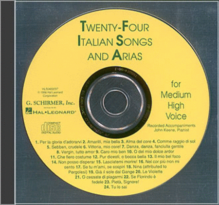 24 Italian Songs & Arias - Medium High Voice (Accompaniment CD) image number null