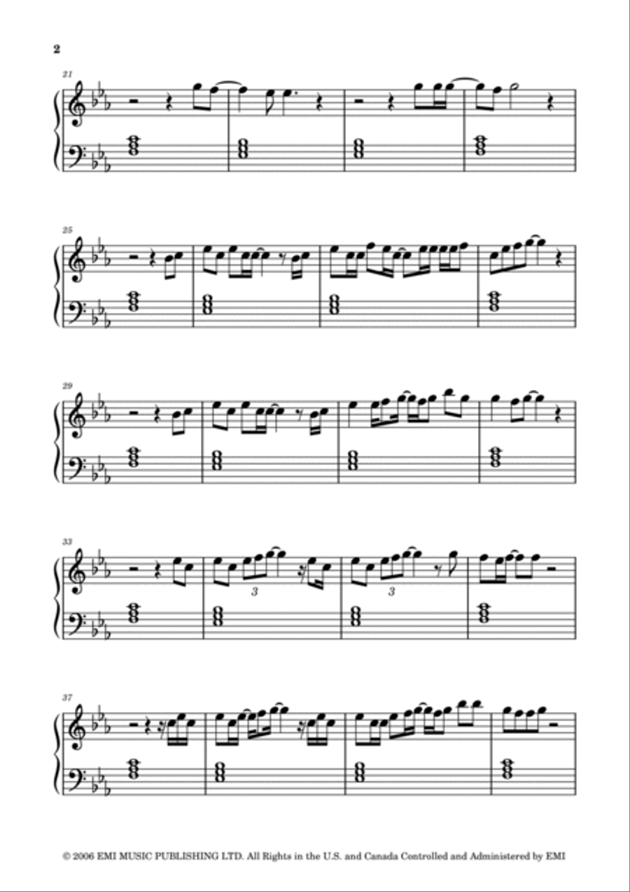 Valerie Easy Piano scores gallery preview page 2
