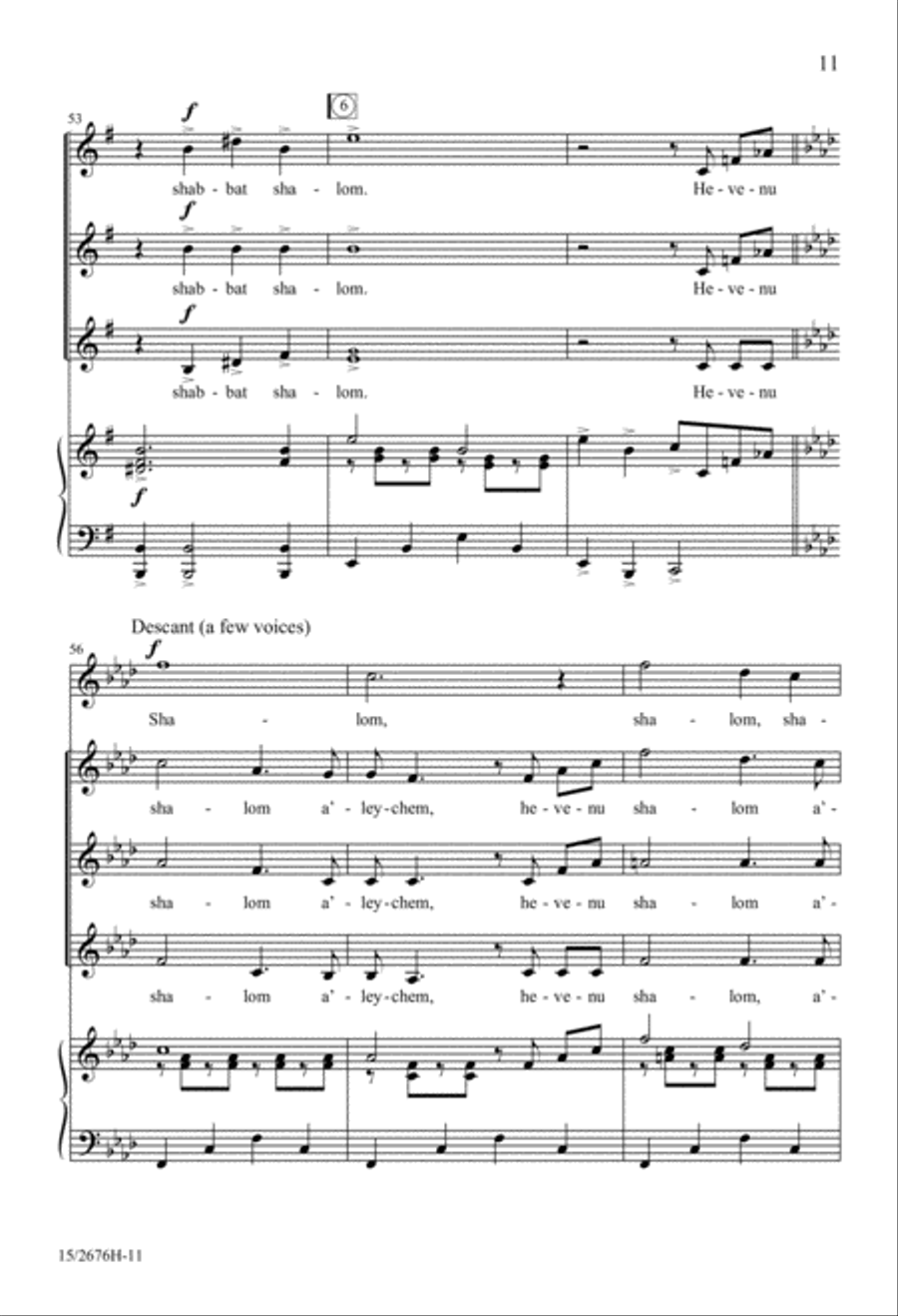 Hevenu Shalom A'leychem SSA scores gallery preview page 12