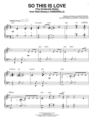 Book cover for So This Is Love (from Cinderella) [Jazz version] (arr. Brent Edstrom)