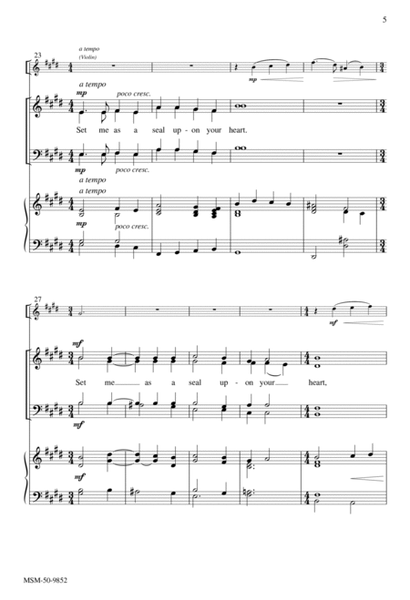 Set Me as a Seal (Choral Score)