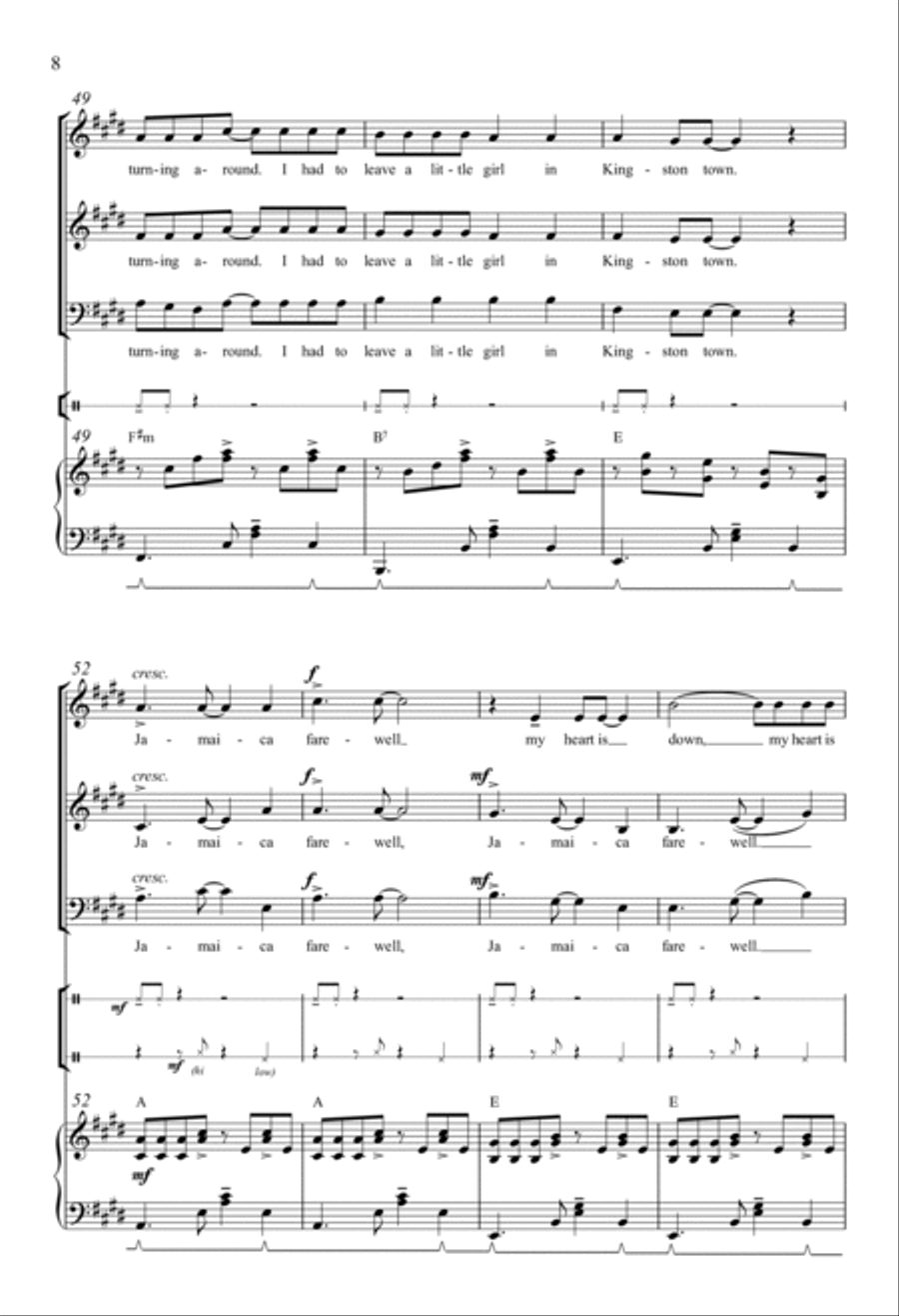 Jamaica Farewell 3-Part scores gallery preview page 6