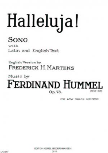 Halleluja! : song for low voice and piano, op. 73