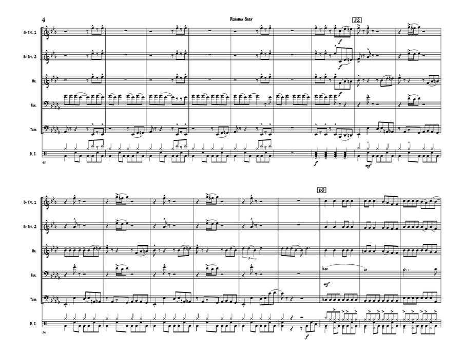 Runaway Baby Brass Quintet scores gallery preview page 4