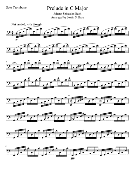 Prelude in C Major (Trombone Solo)