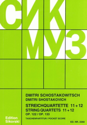 Book cover for String Quartets, Nos. 11–12