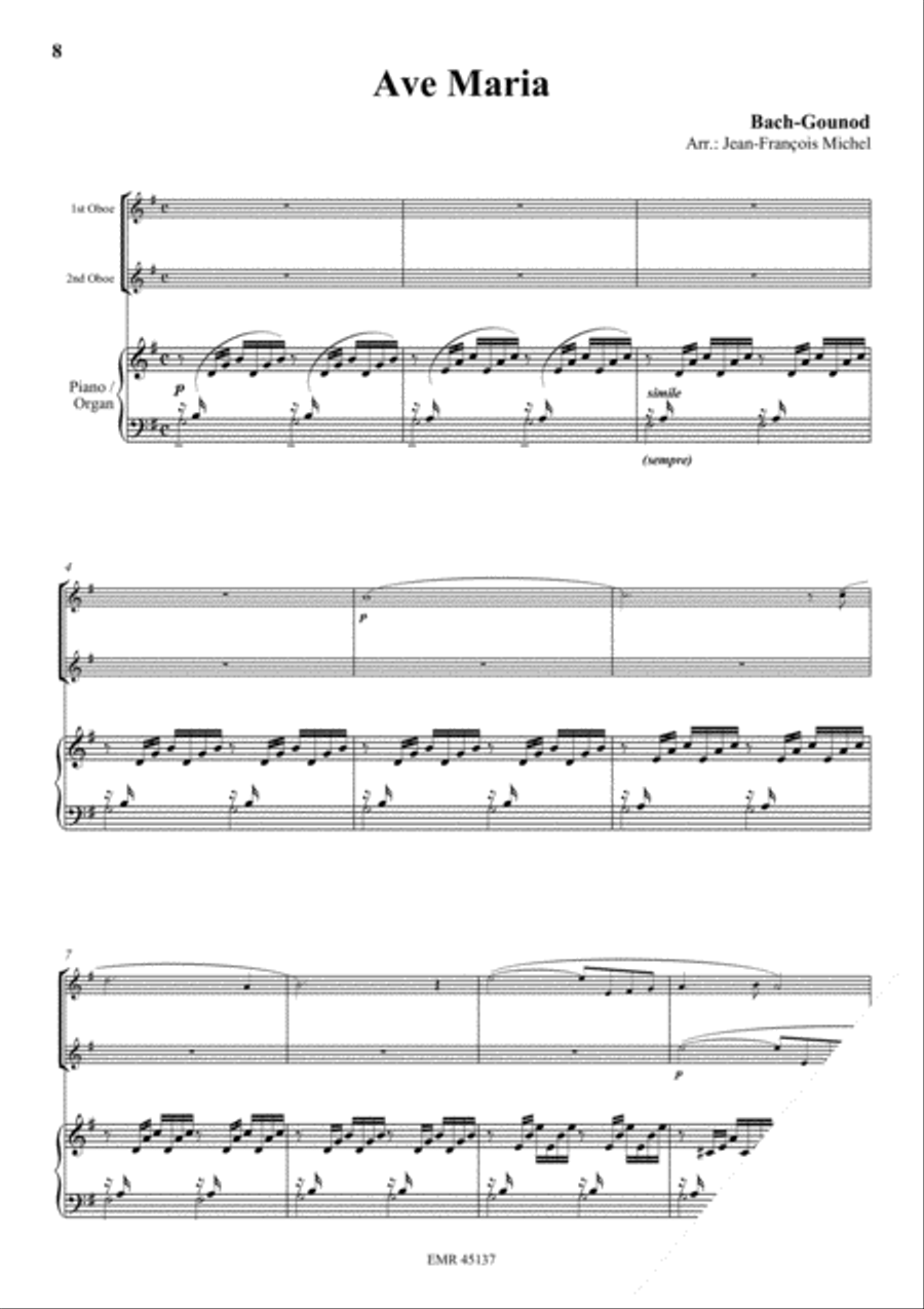 Halleluja (Handel) / Ave Maria (Bach-Gounod) / Trumpet Voluntary (Clarke) Organ scores gallery preview page 4