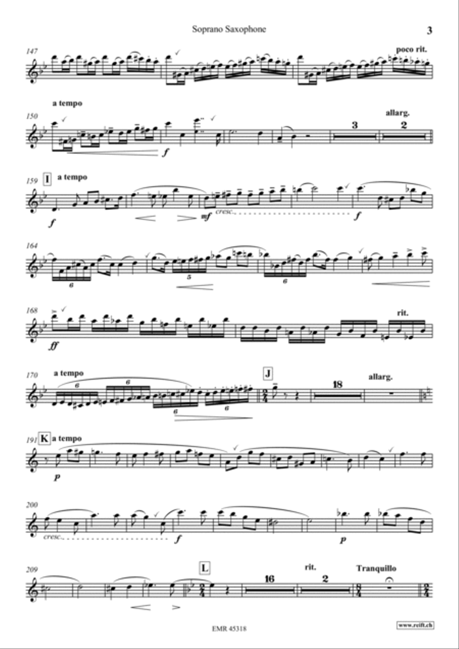Konzert No. 1 f-moll Konzert No. 1 f-moll Soprano Saxophone scores gallery preview page 4