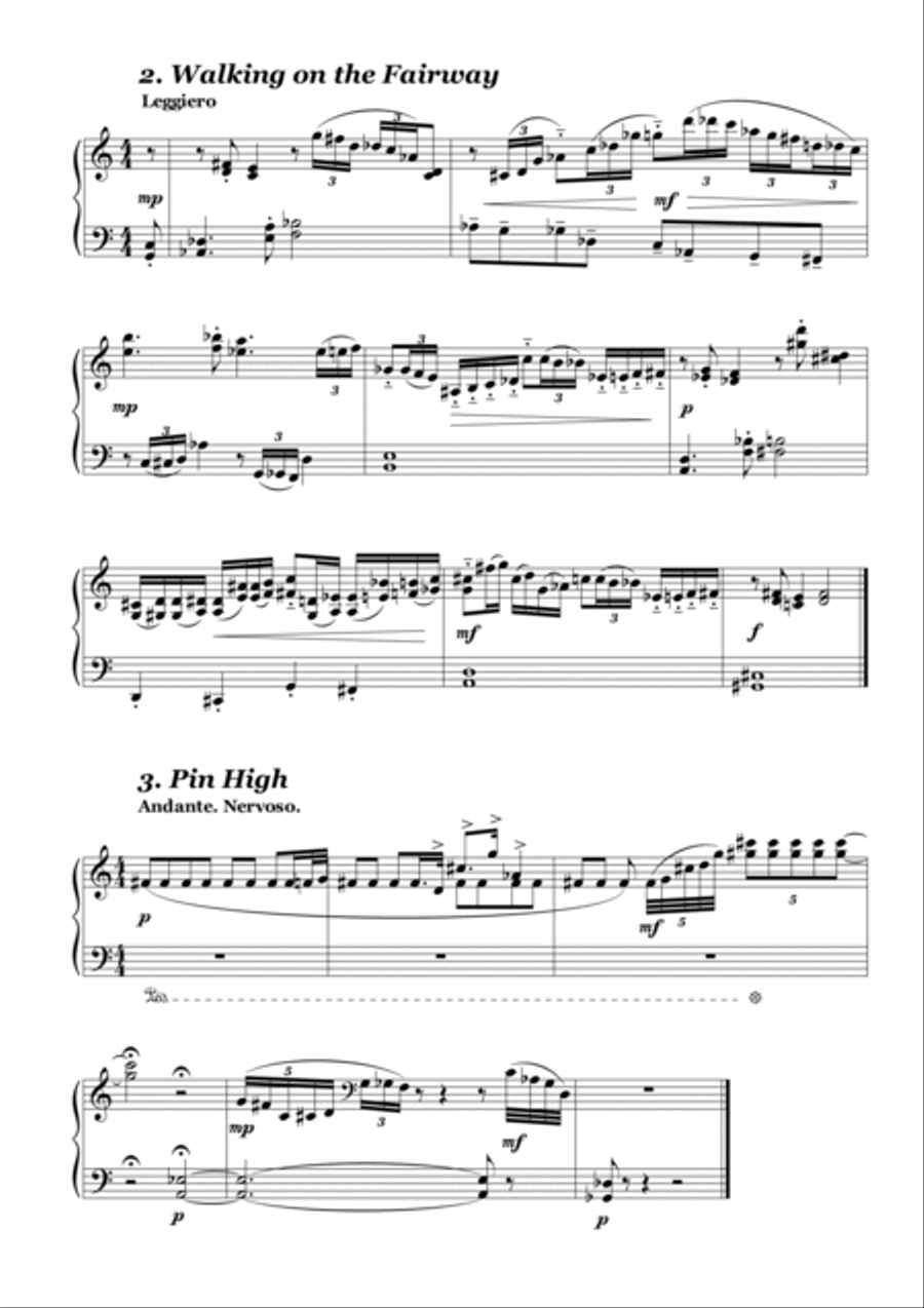 Front Nine Piano Solo scores gallery preview page 2