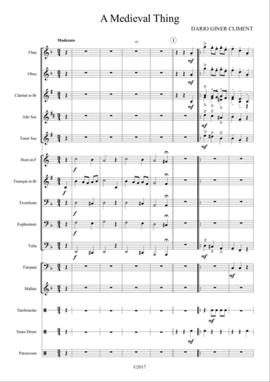 A Medieval Thing (Band) Concert Band scores gallery preview page 3