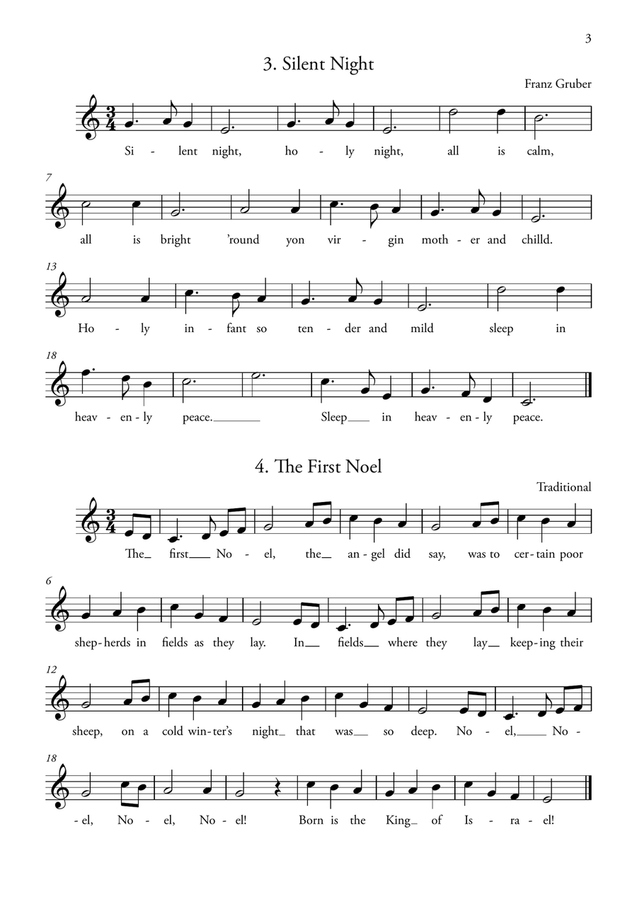 20 Easy Christmas Carols for VIOLIN Violin Solo scores gallery preview page 3
