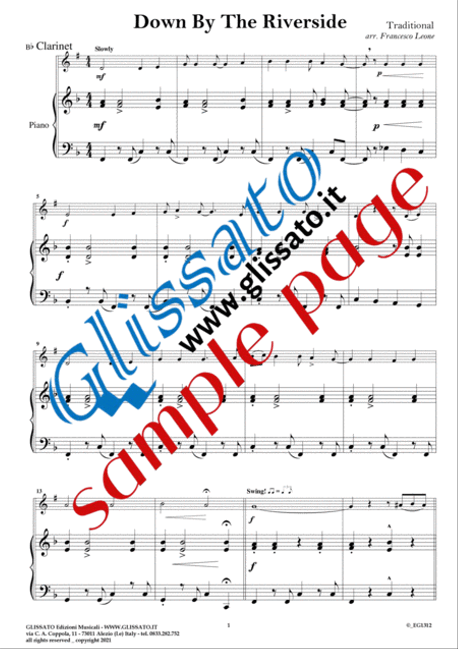 6 Easy Dixieland Tunes - Bb Clarinet & Piano B-Flat Clarinet scores gallery preview page 2
