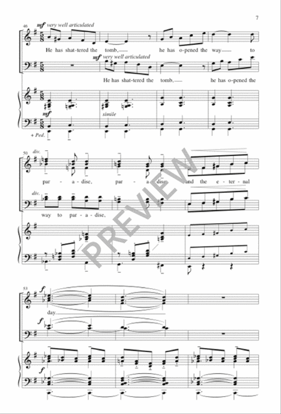 Easter Anthem SSATB scores gallery preview page 7
