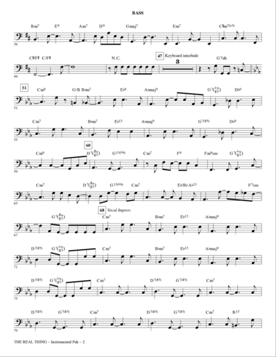 The Real Thing - Bass Choir scores gallery preview page 2