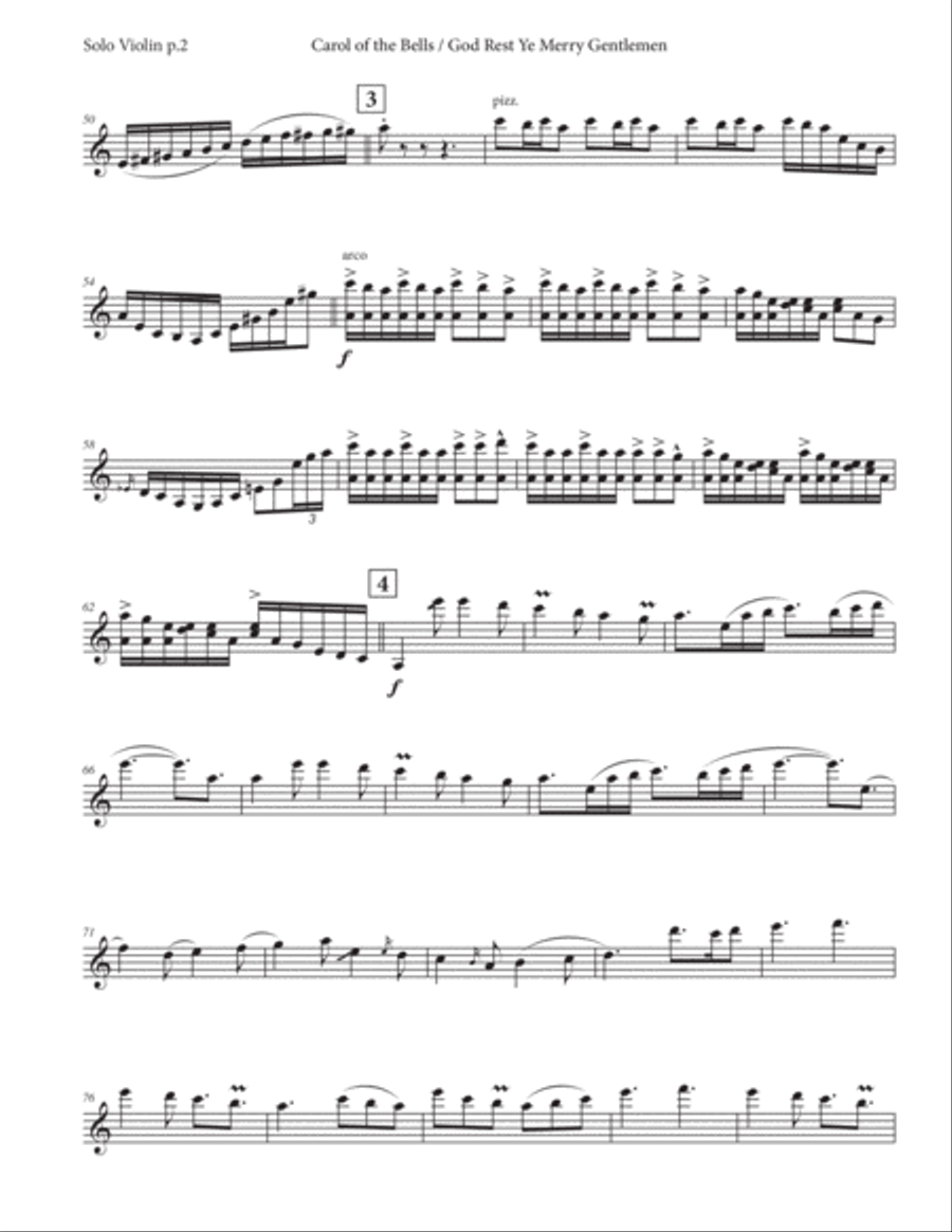 Carol of the Bells - Violin Violin Solo scores gallery preview page 3