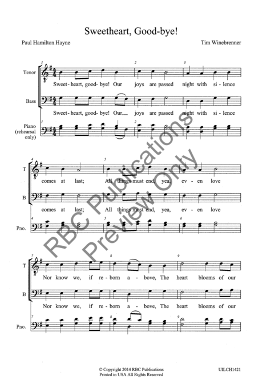 <br>Sheet music extract