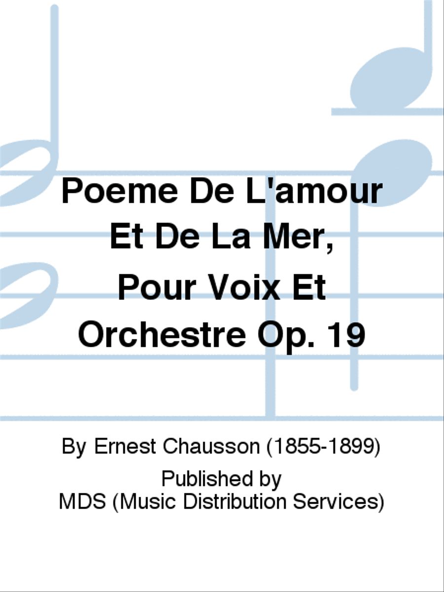 Poeme de L'Amour et de la Mer, Pour Voix et Orchestre op. 19 Voice scores gallery preview page 1