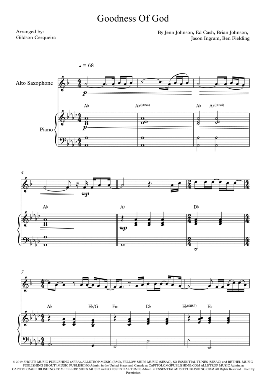 Goodness Of God Chamber Music scores gallery preview page 1
