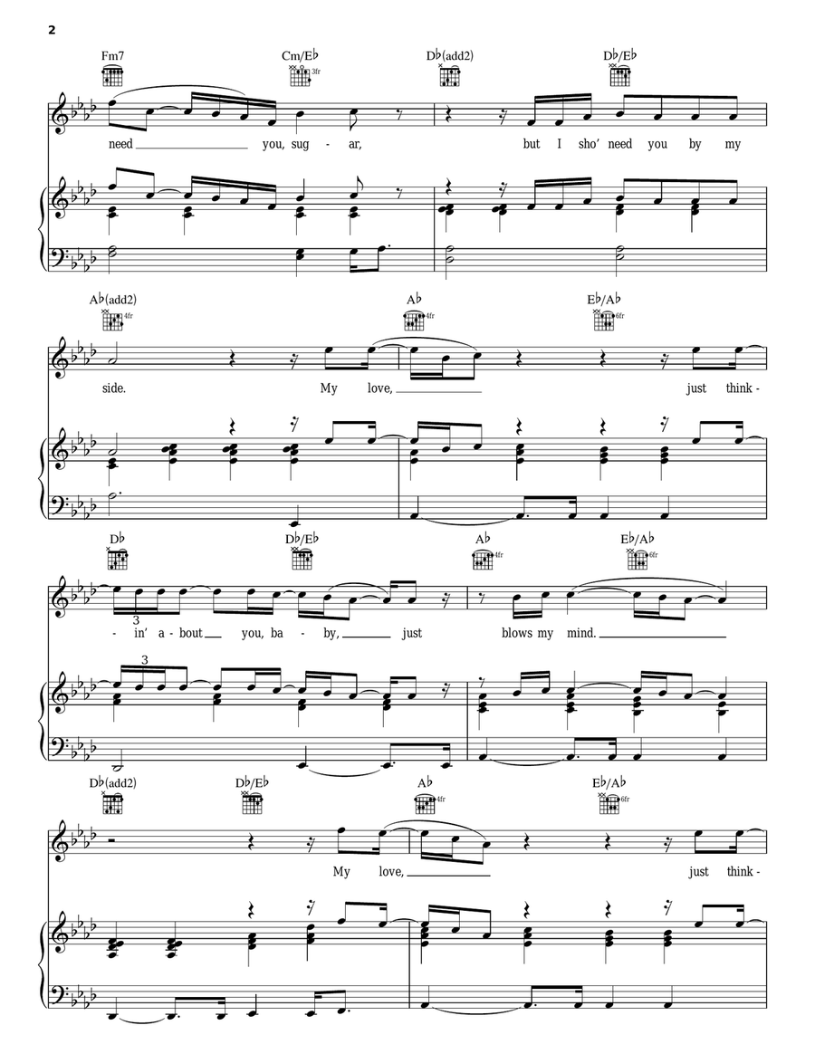 My Love Piano, Vocal, Guitar scores gallery preview page 2