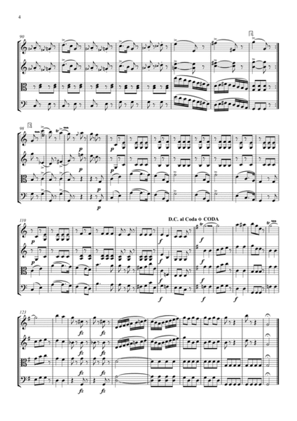 Thunder and Lightning Polka By Johann Strauss Arranged for String Quartet