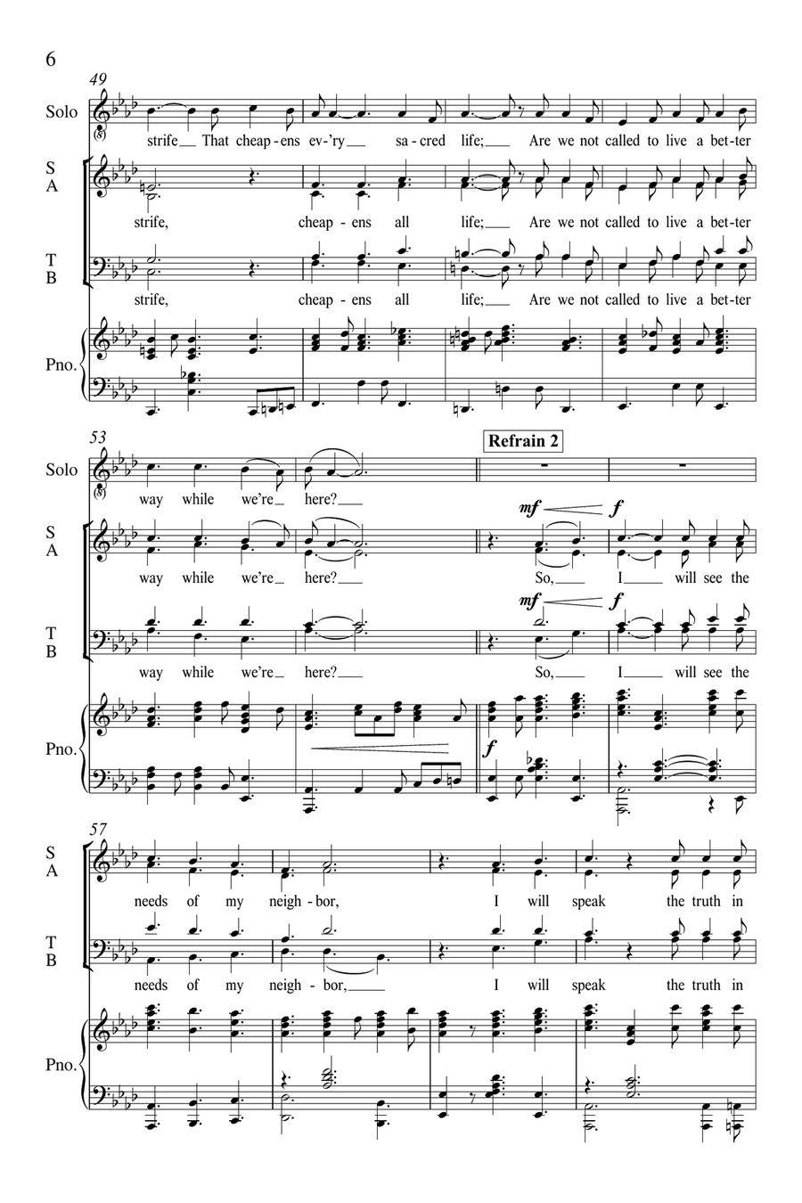 I Will Walk This Way 4-Part scores gallery preview page 5