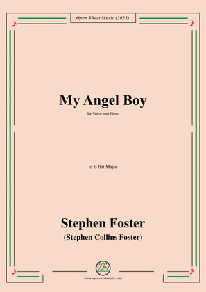 Book cover for S. Foster-My Angel Boy,in B flat Major